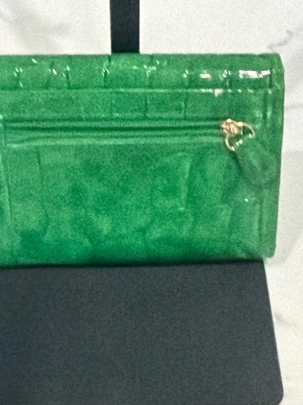 Kate Spade Green Croc-Embossed Leather Wallet